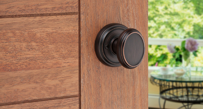 low profile exterior door knob